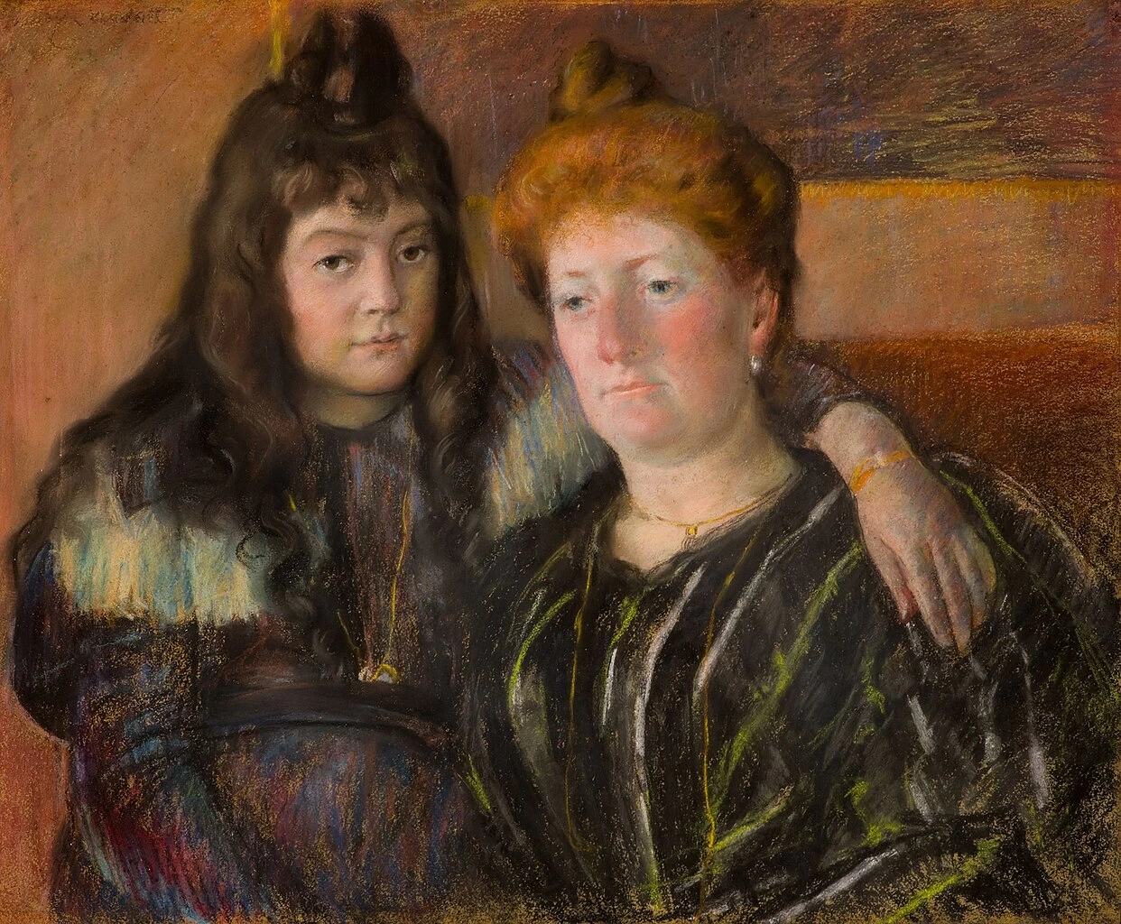 Mary Cassatt - 123, Madame Gaillard e sua figlia Marie, Thérèse 1899, Reynolda House Museum of American Art, Winston